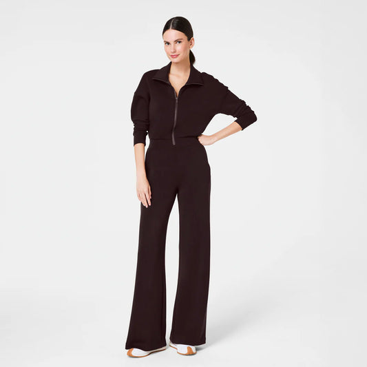 Air Essnetials Wide Leg Jumpsuit in Truffle Brown