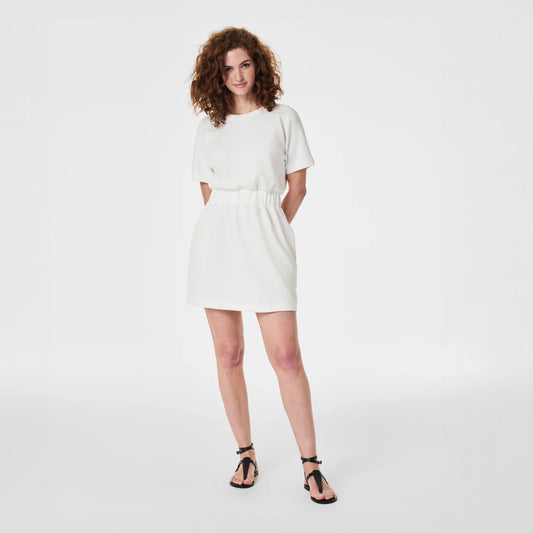 Aire Cinched Tee Dress in Powder