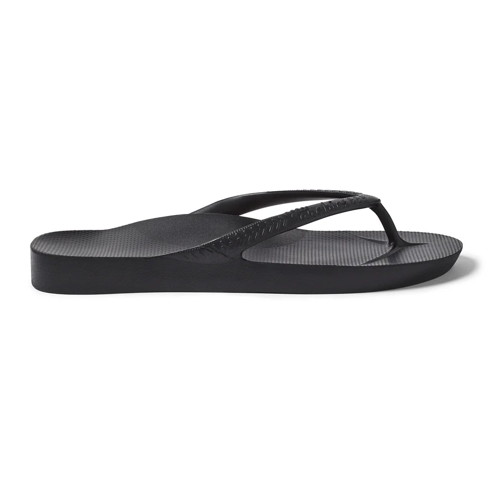 Arch Support Flip Flops in Black