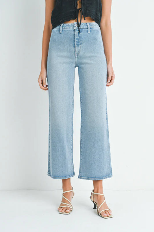 Wide Leg Trouser pant  in Light denim