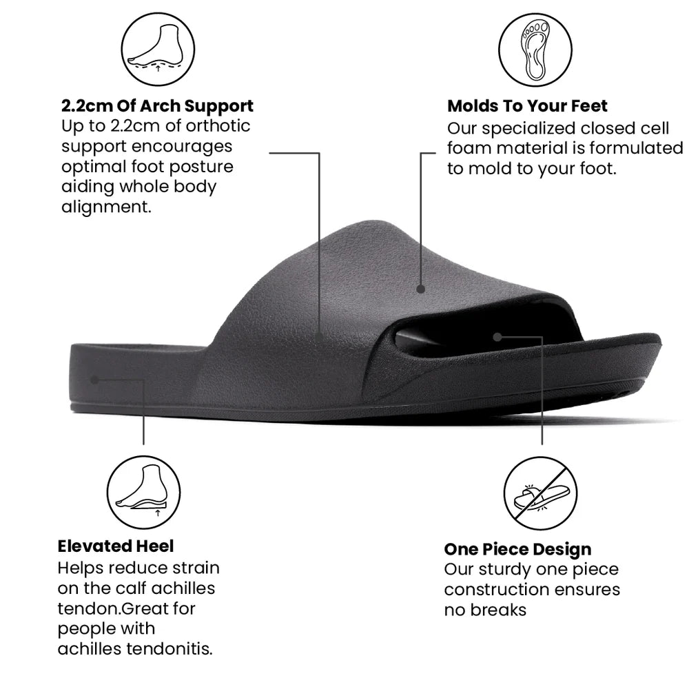 Arch Support Slides in Black