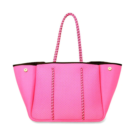 Neoprene Tote in Shocking Pink