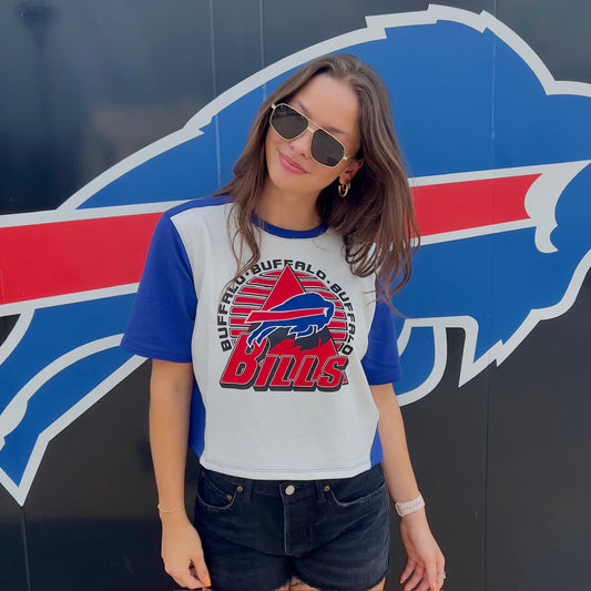 Bills Color Blocked Crop Tee