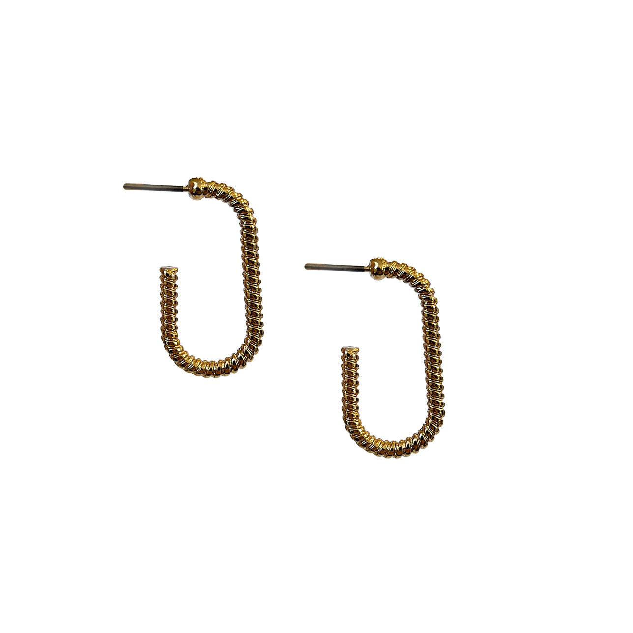 Rope Textured Hoop Earring