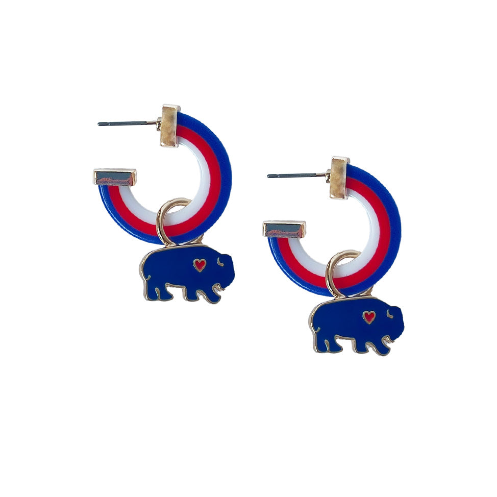 Standing Buffalo Enamel Hoop