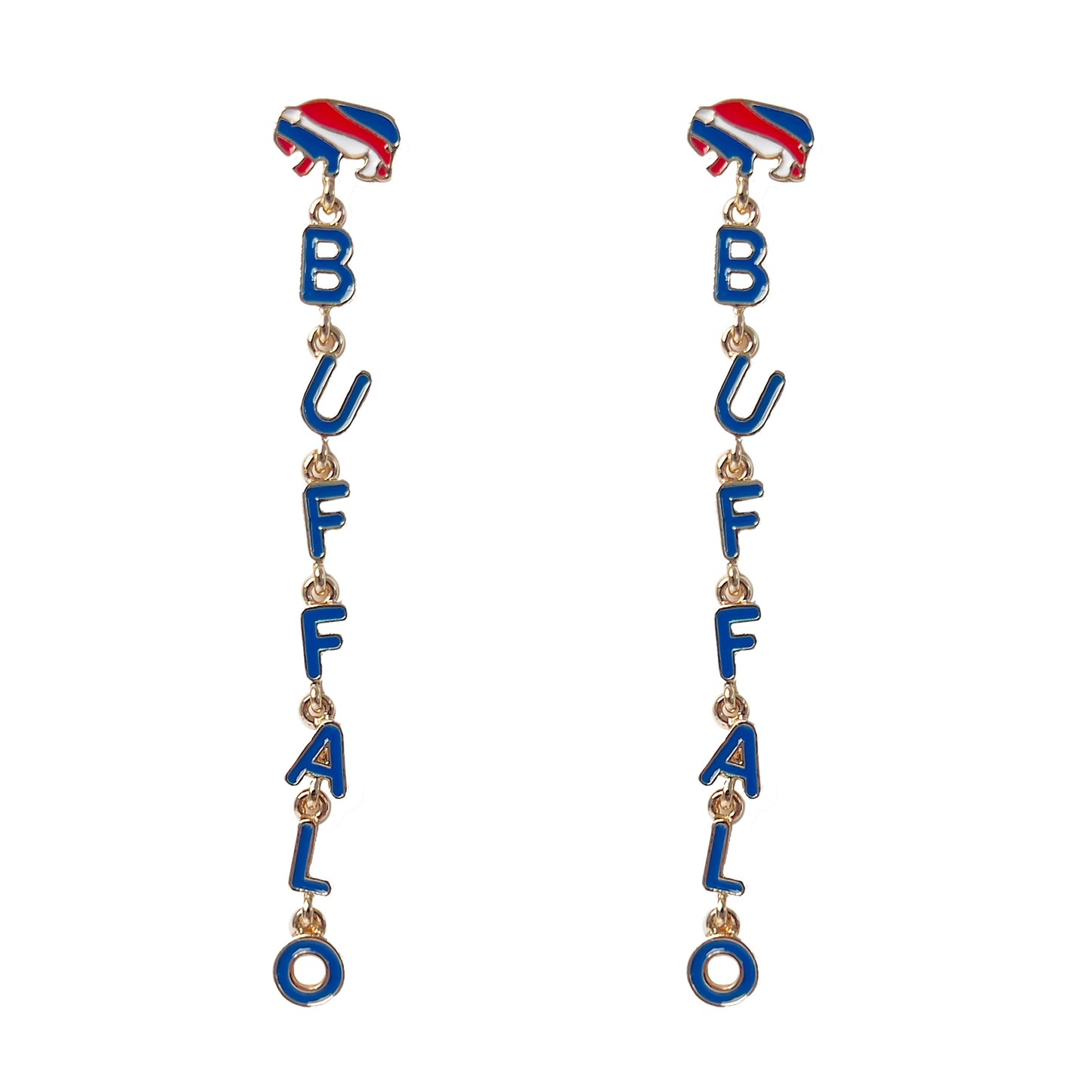 Buffalo Linear Enamel Earring