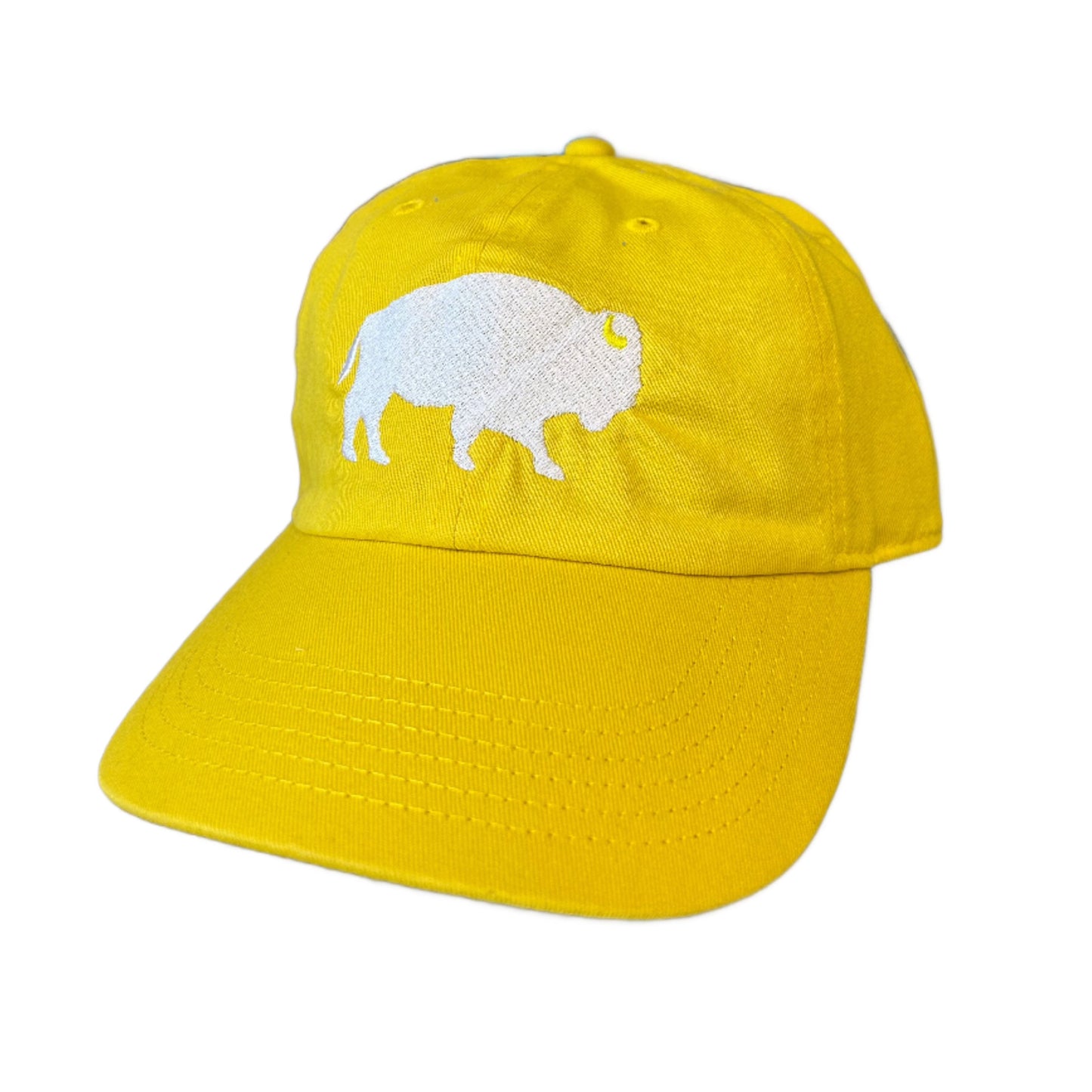 Standing Buffalo Baseball Caps in Lemon