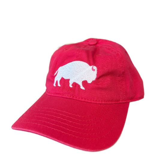 Standing Buffalo Baseball Caps in Hot Pink