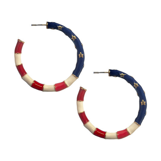 Thin American Flag Hoop