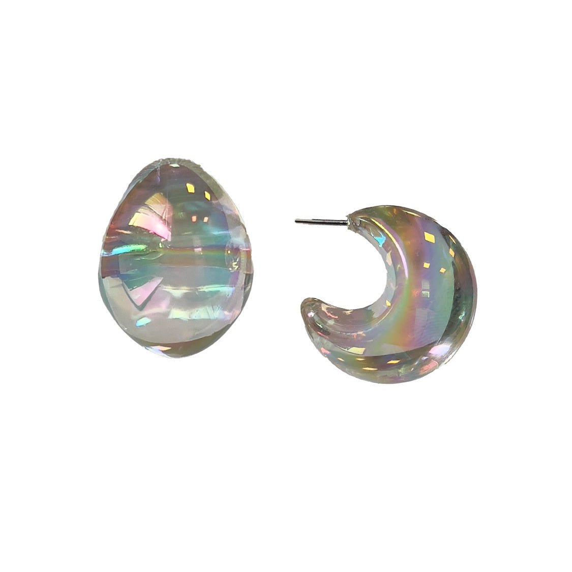 Colored Holographic Teardrop in Clear