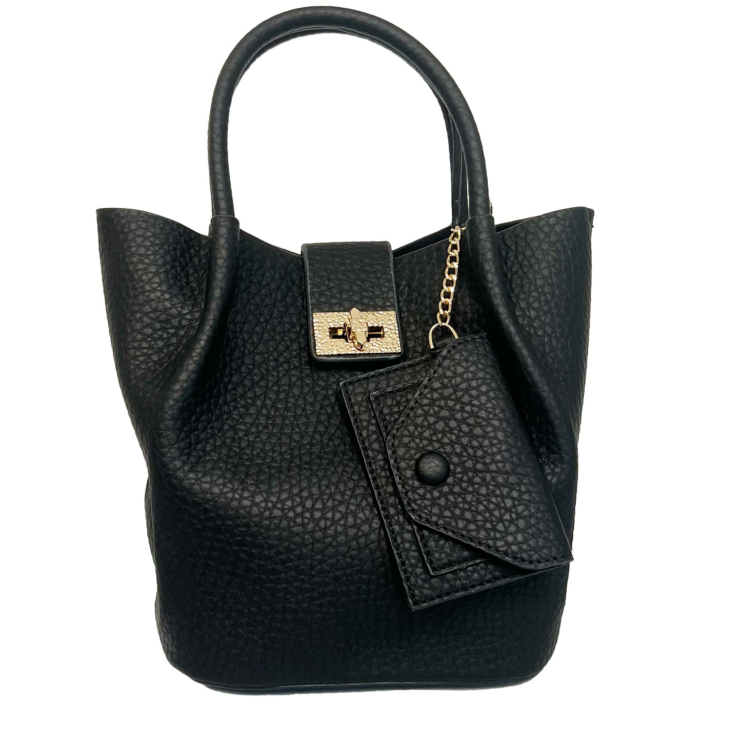 Petite Buckle Bag in Black