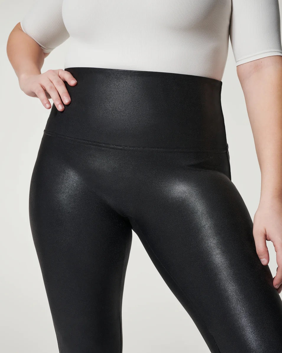 Buy SPANX® Medium Control Faux Leather Moto Shaping Leggings from Next USA