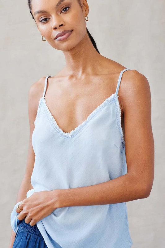 Frayed Cami in Sun Bleach Wash