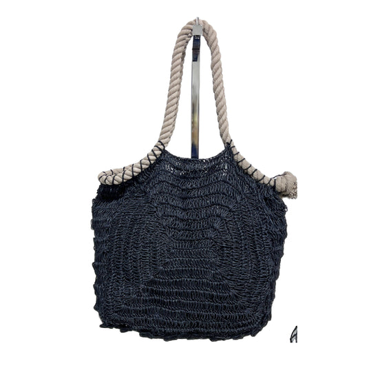 Amalfi Jute Bag Rope Handle in Black/ Natural