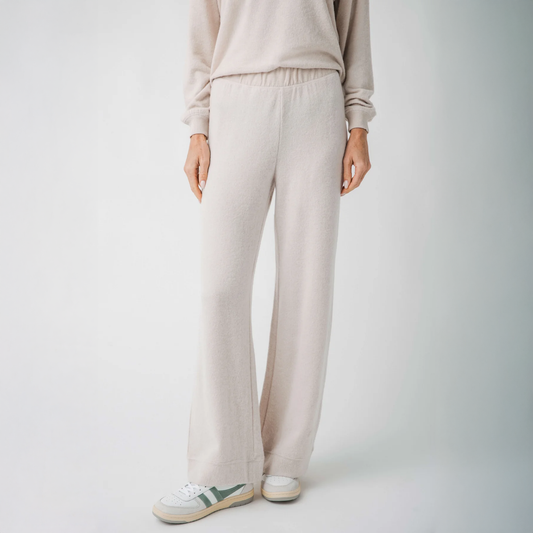 Tessa Cozy Pant in Light oatmeal Heather