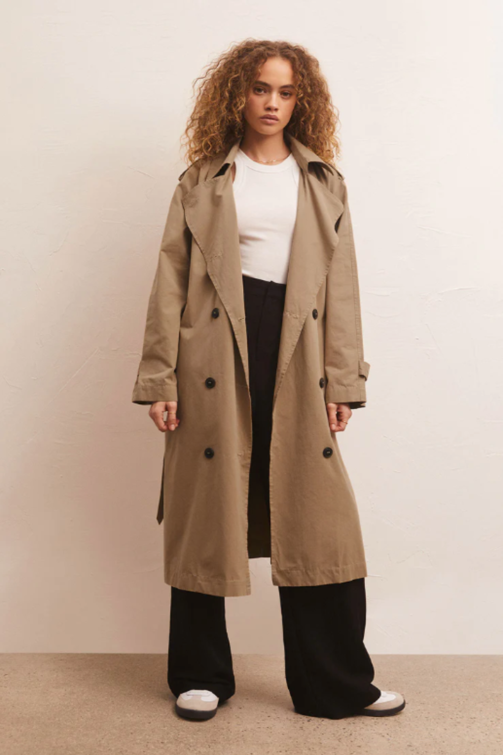 Davis Trench Coat in Driftwood