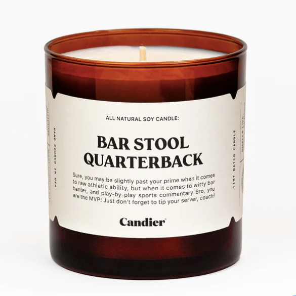 Bar Stool Quarterback Candle