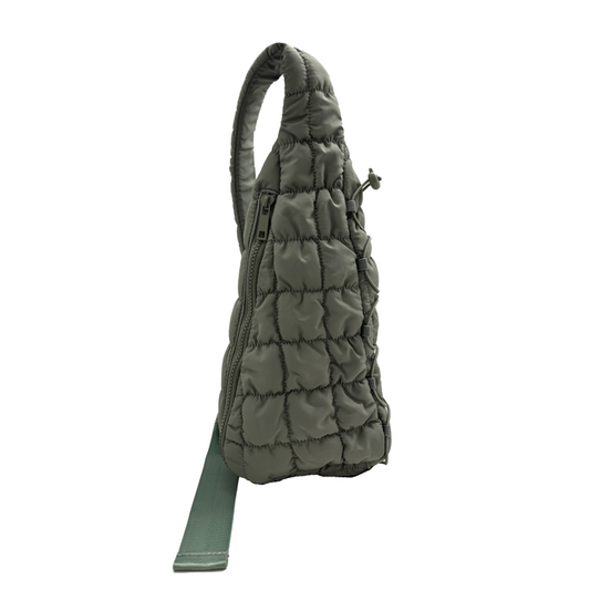 Quilted Sling Bag in Sage