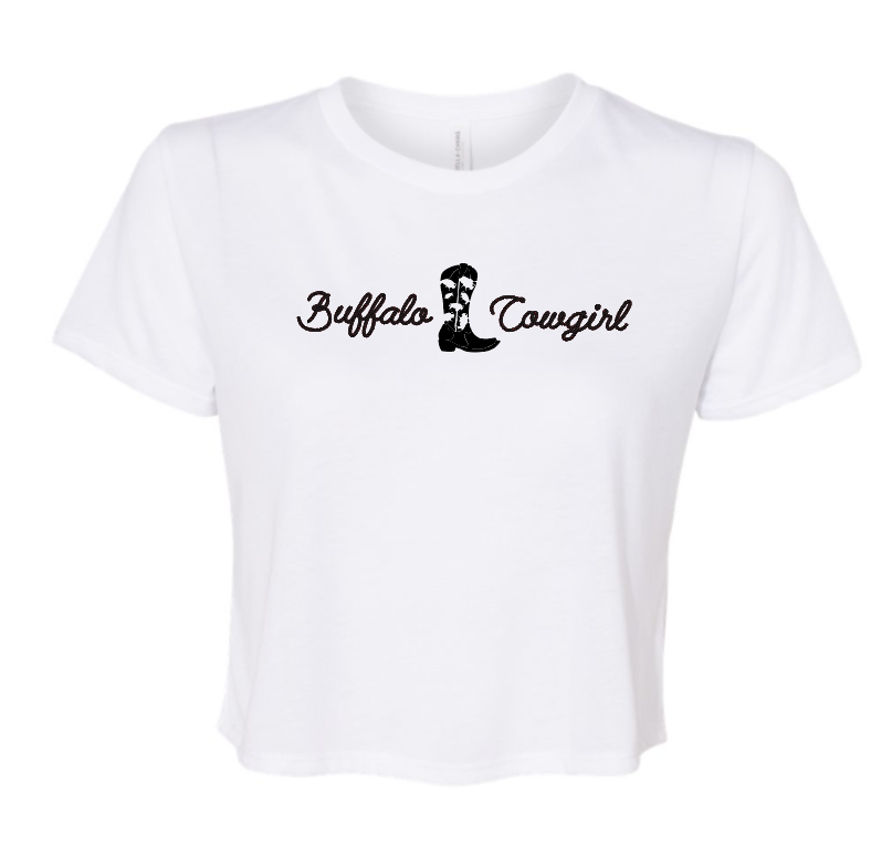 Buffalo Cowgirl Crop Tee