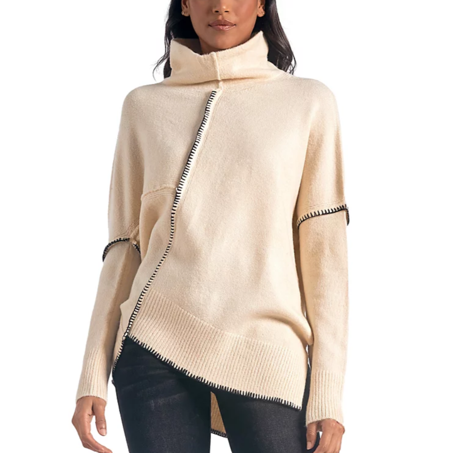 Asymetrical Sweater in Beige