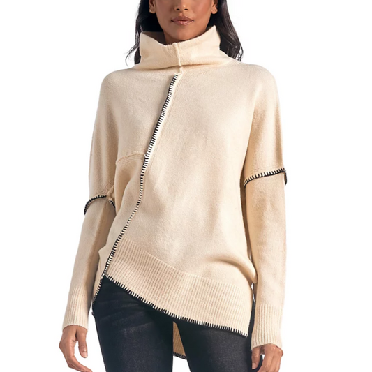 Asymetrical Sweater in Beige