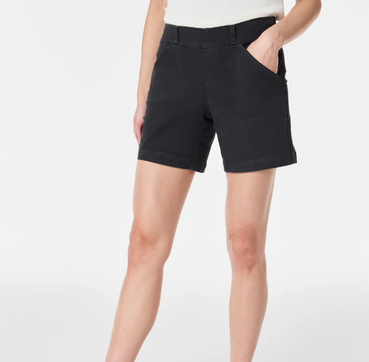 Twill Short 6" in Washed Black