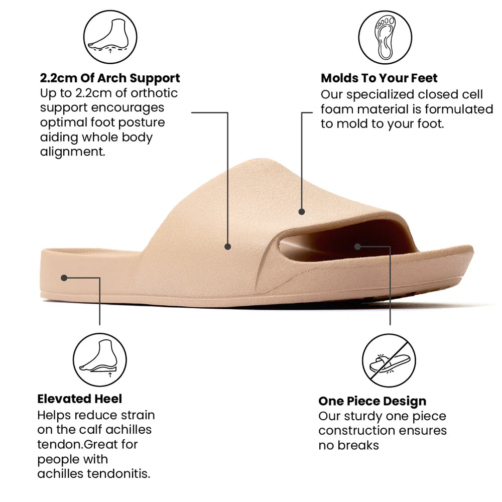 Arch Support Slides in Tan