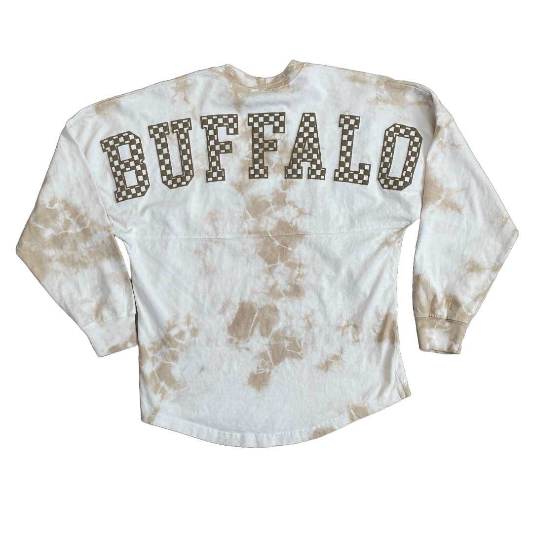 Crystal Dye Buffalo Check Long Sleeve Crew