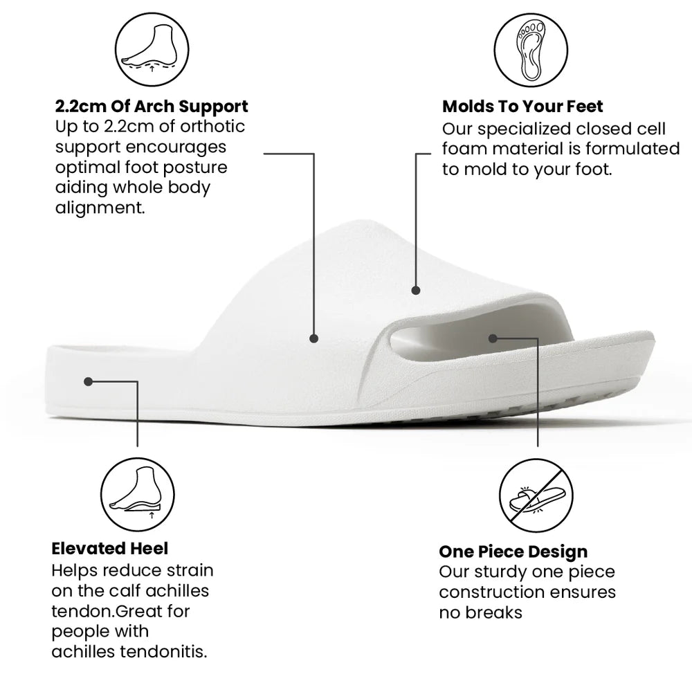 Arch Support Slides in White