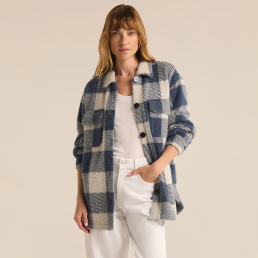 Tucker Buffalo Check Jacket in Eclipse