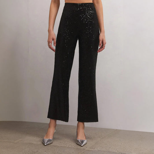 Skylar Sequin Pant in Black