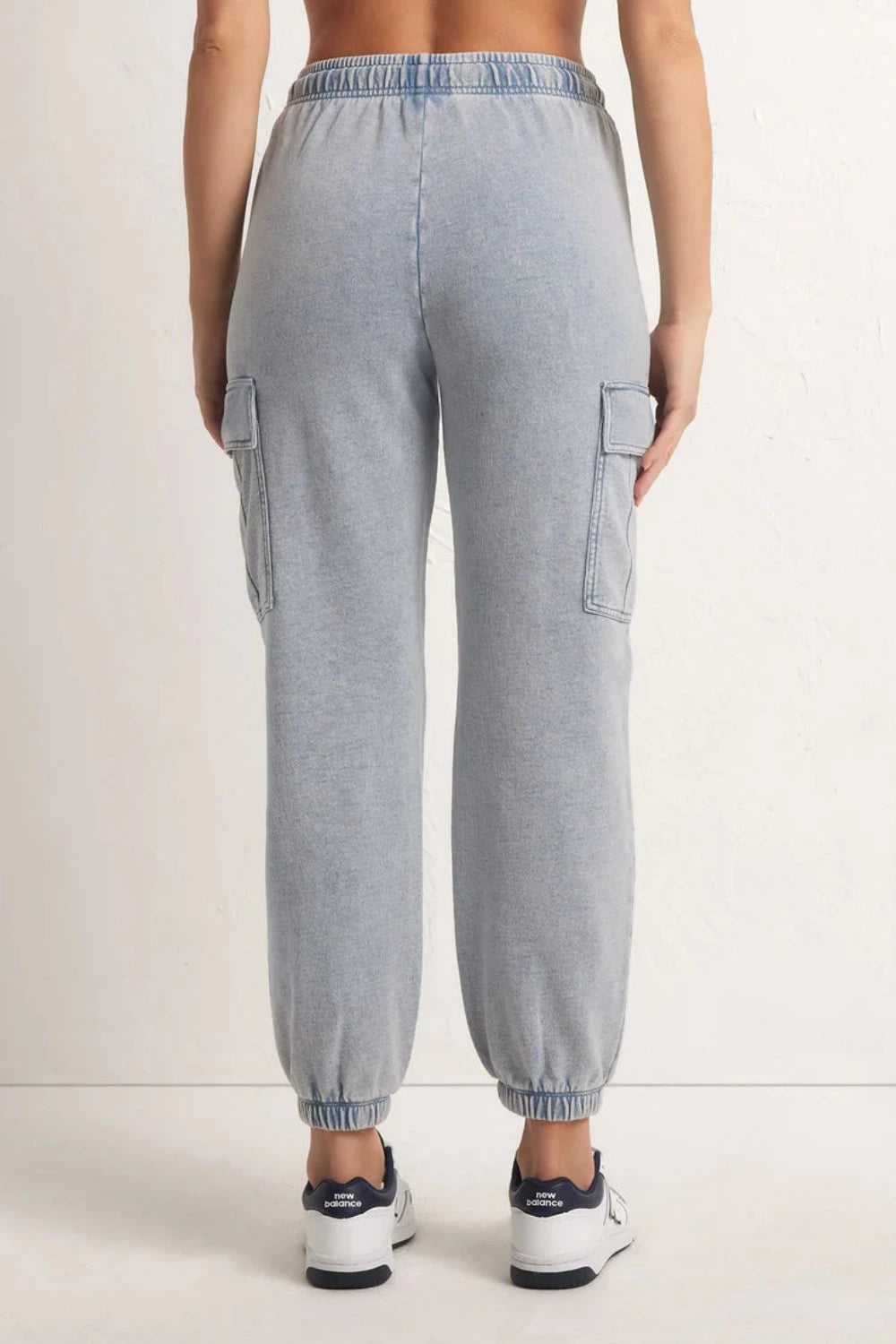 Tempo Knit Denim Jogger in Washed Indigo