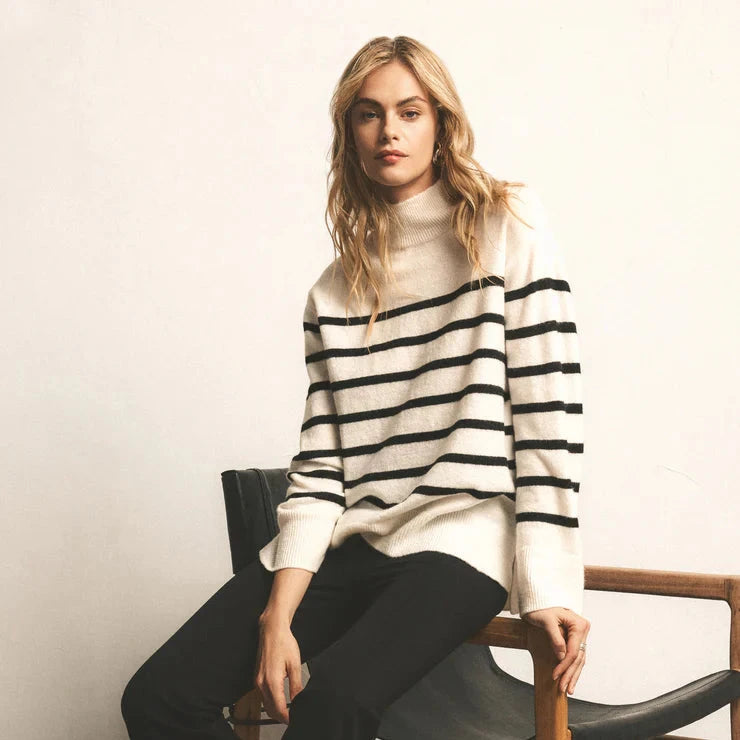 Fin Stripe Sweater in Seasalt