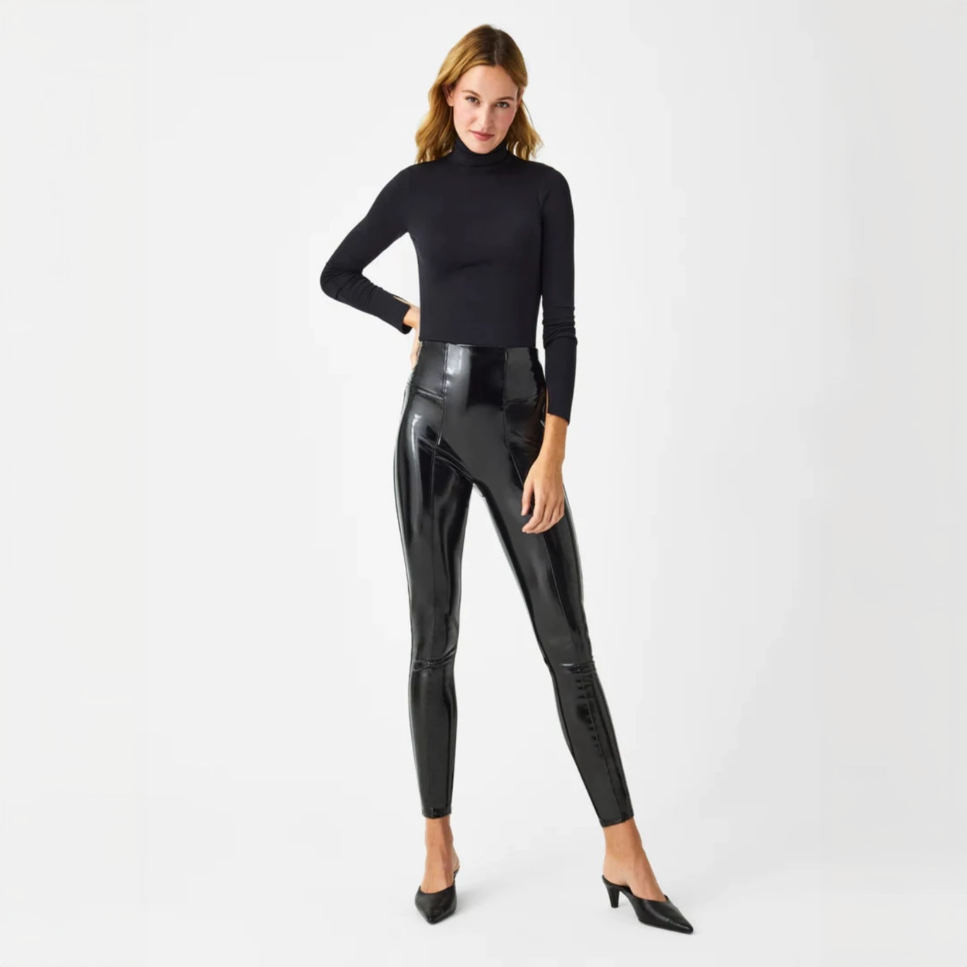 Designer leather leggings best sale