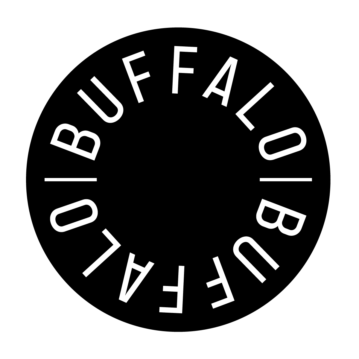 Buffalo Circle Sticker in Black