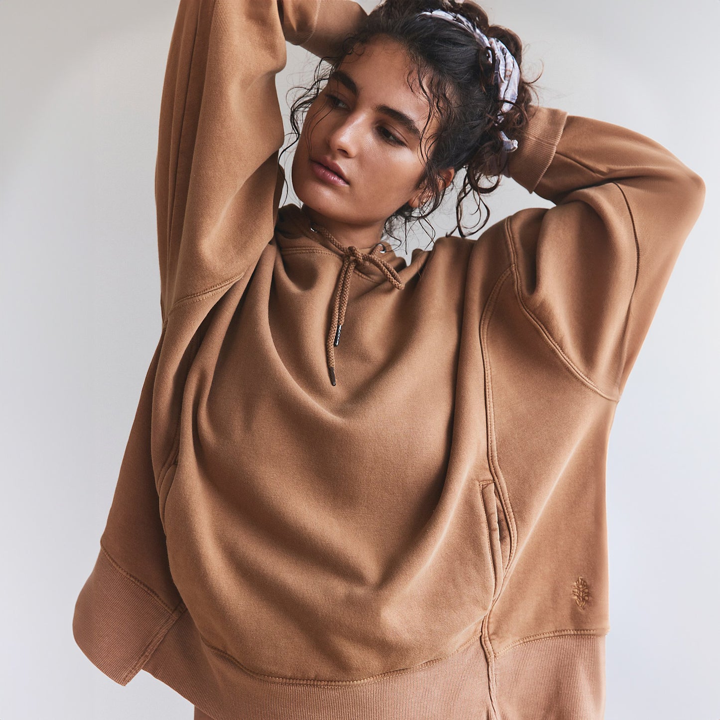 Sprint To The Finish Hoodie in Camel