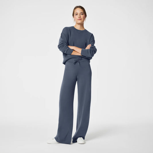 Air Essentials Wide Leg Pant in Dark Storm