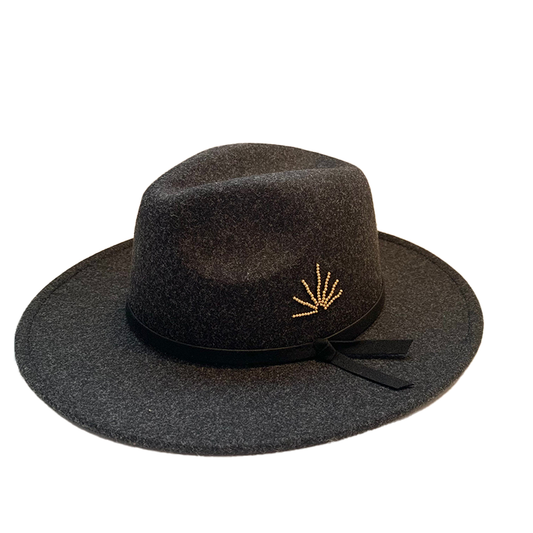 Black Poly Wool Hat