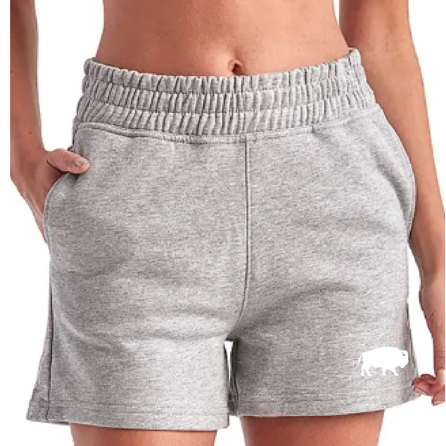 Standing Buffalo Shorts in Heather Gray