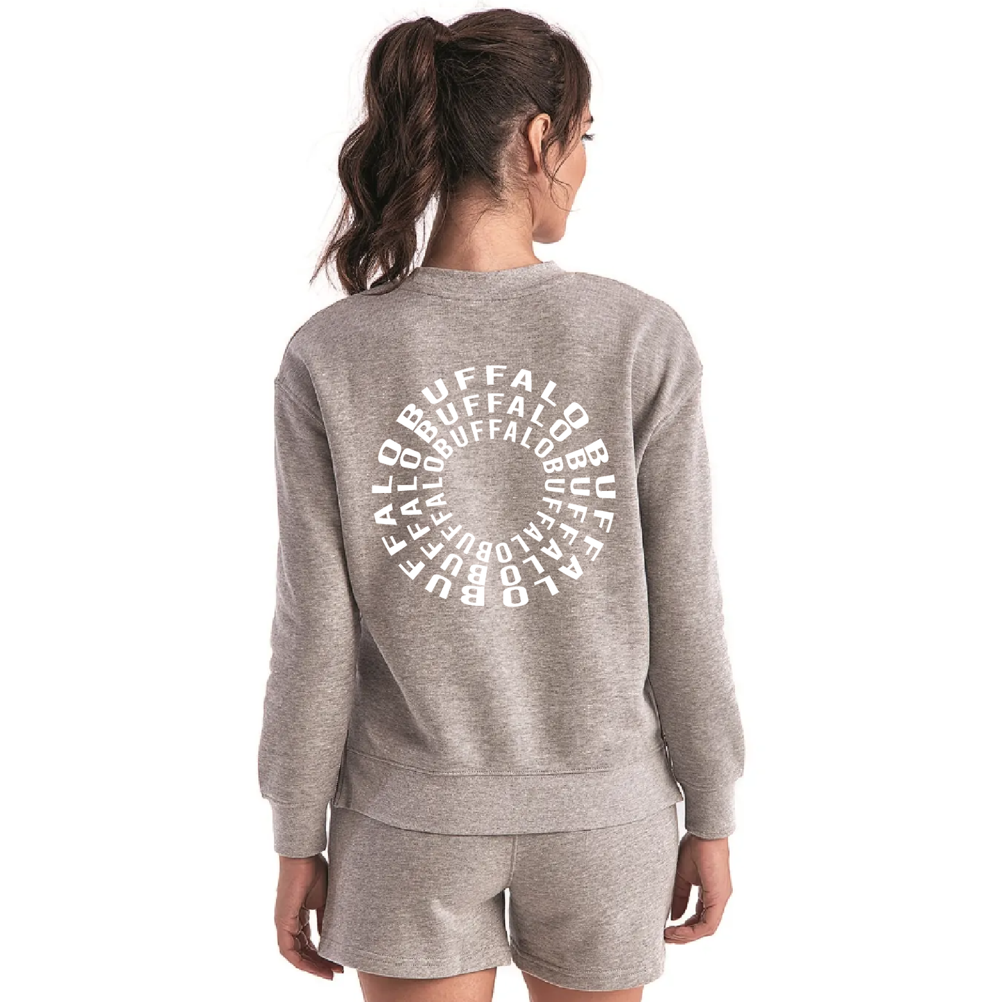 Spiral Buffalo Crew in Heather Grey