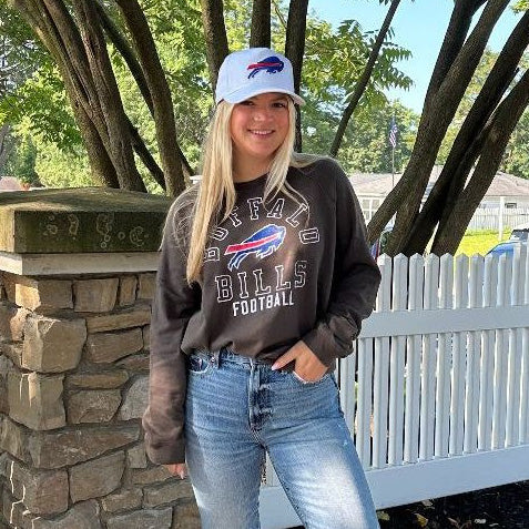 Bills Flocked Raglan Crew